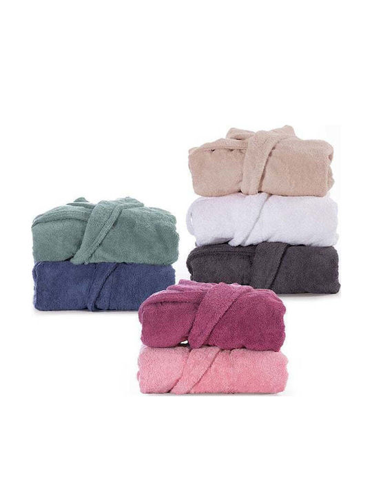 Nef-Nef Homeware Fresh Bathrobe with Collar Taupe