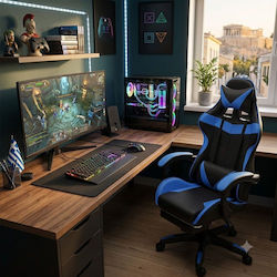 DreamHouse YT098 Gaming Chair in Artificial Leather with Footstool Black DreamHouse YT098 Gaming Chair in Artificial Leather with Footstool Black