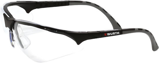 Schutzbrillen Würth Terminator Transparente Verstellbare Rahmen Winkel Kratzfeste Polycarbonat-Gläser Weiche Nasenauflage