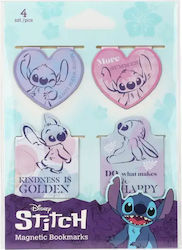 Semne de Carte Magnetice Stitch 4 Bucăți Roz Galben
