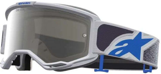 Ochelari De Motocross Alpinestars Vision 5 Drag Lil Blu Mirr-silver