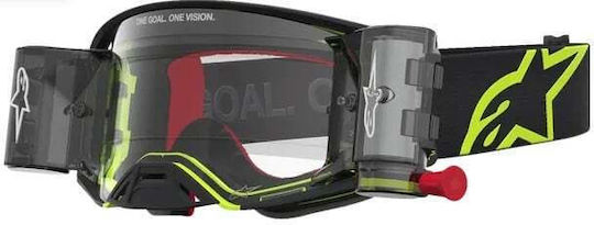 Μάσκα Motocross Alpinestars Supertech Firma Roll Off Blk Yel Flo Clear