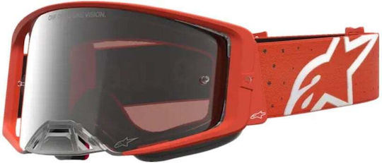 Ochelari De Motocross Alpinestars Supertech Vesta Org Argintiu Oglindă-Argintiu