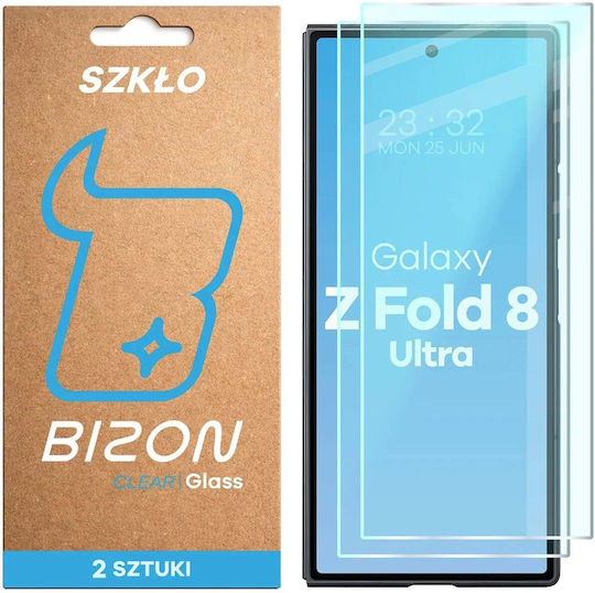 Set 2 Folii Protectie Telefoane Bizon Glass Clear Duo Tempered Glass Pentru Samsung Galaxy Z Fold8 Ultra Transparent