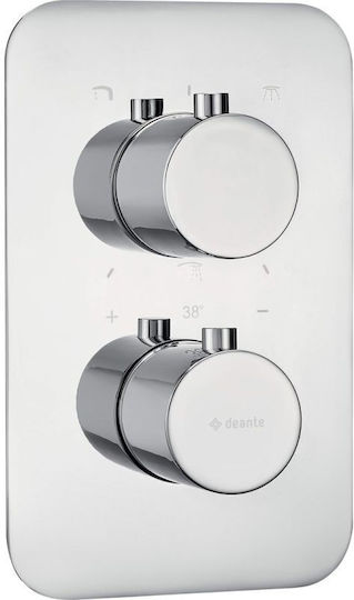 Deante Bxy_x44t Set Built In Thermostatic Mixer System Round Chrome