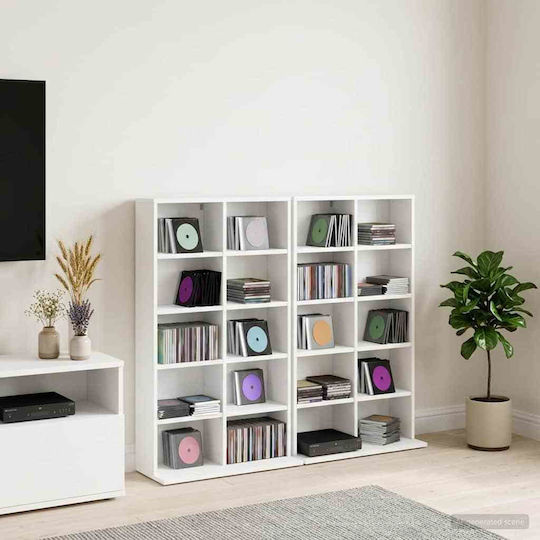 vidaXL CD Cabinet 2 Pieces White 65x23.5x97.5cm