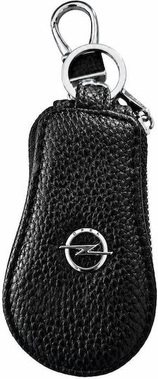Opel Premium Eco Leather Car Key Cover – Elegant Cover Metal Ring Black