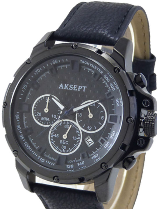 Aksept Мъжки Часовник 49mm Хронограф На Батерия...