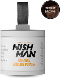 NISHMAN Hair Thinning Covering Powder Brown 10gr