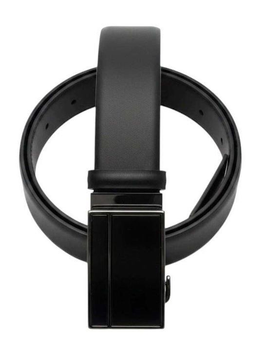 Men's Leather Knitted Black Belt