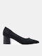 Pointed Toe Heels with Medium Heel Black