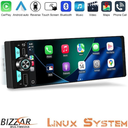 Bizzar Автомобилно Радио 1 DIN Bluetooth USB GPS