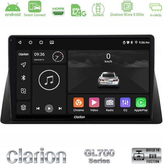 Clarion Ηχοσύστημα Αυτοκινήτου για Honda WR-V 2022-2023 (Bluetooth/USB/WiFi/GPS/Apple-Carplay/Android-Auto) με Οθόνη Αφής 10"