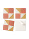 Set Wandsticker Geometrischer Kacheln Warme Töne 4x50x50 cm