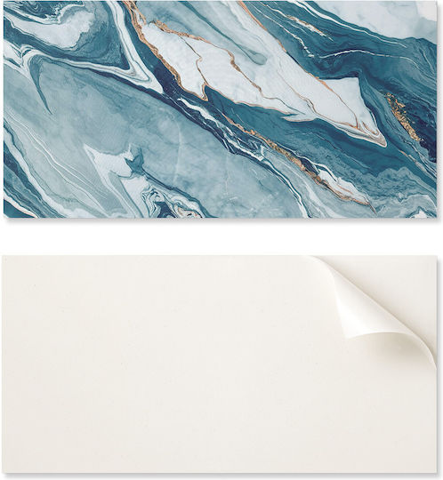 PVC Panel Pattern Easy Decoration Dining Room 100x50 Cm Abstract Waves Motion
