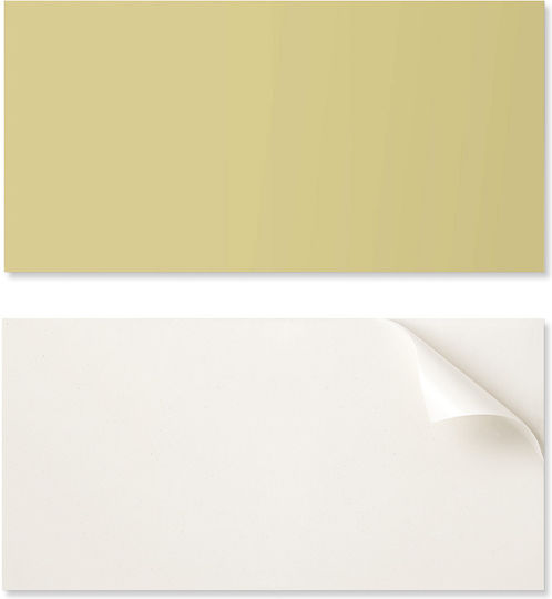 Wall Vinyl Panel Modern Interior Decoration 100x50 Cm Yellow