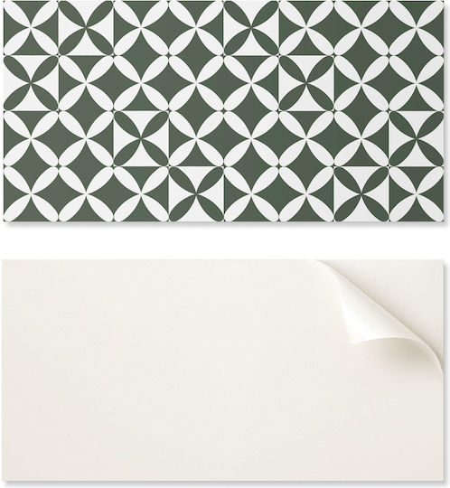 Panou de Perete din Vinil pentru Sufragerie 100x50 cm Model Geometric de Șah
