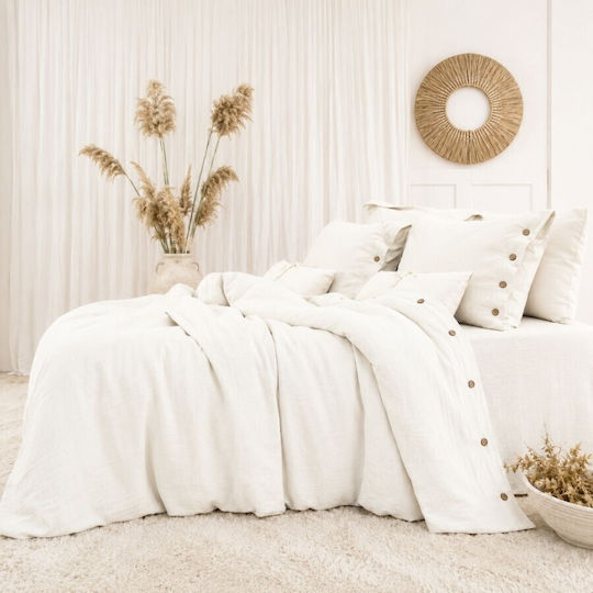 Şaheser Set Huse Pentru Pilote Duble 200x220cm Crem