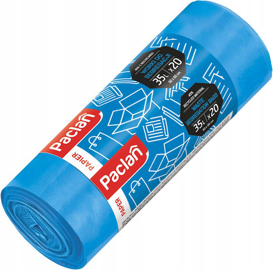 Paclan Торби За Смет Капацитет 35л 60x50см 20 Бройки Сини