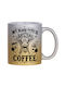 Digital Place Glitter Gold Silver My Blood Type Is Coffee Ceramic White Mug 330ml