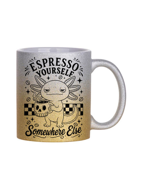 Digital Place Glitter Gold Silver Espresso Your...