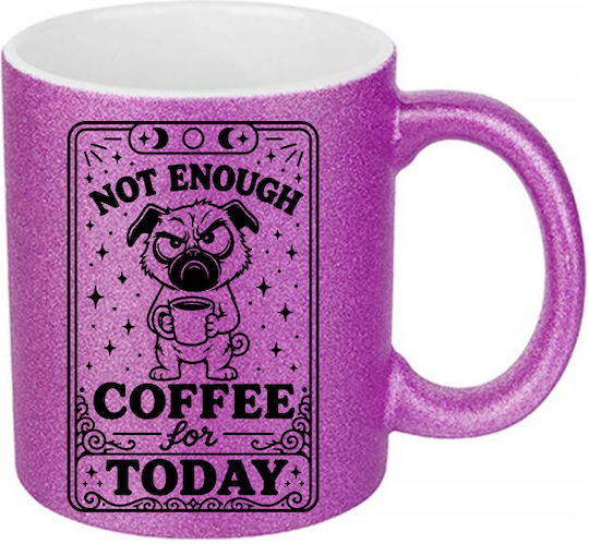 Digital Place Глитер Фукс Not Enough Coffee For Today Керамична Бяла Чаша 330мл