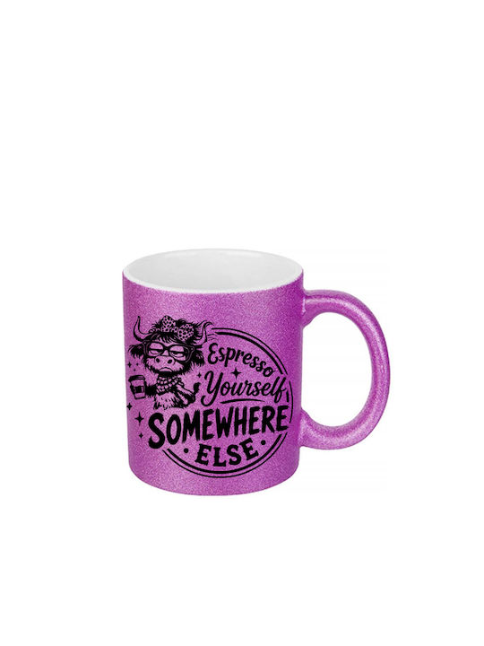 Digital Place Glitter Fuchsia Espresso Yourself...