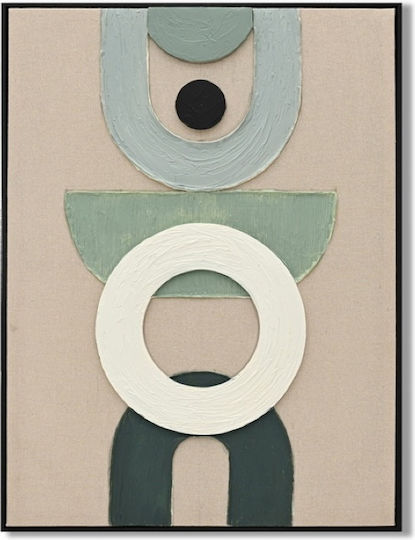 Canvas Painting Minimal Totem & Geometric Shapes 62x82x4.5