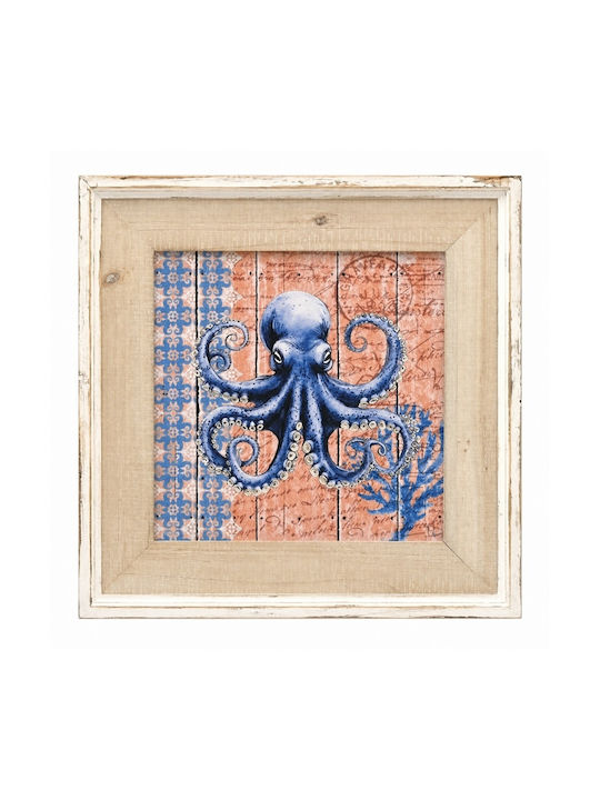 Πίνακας Καμβά “vintage Χταπόδι” 40x40x2