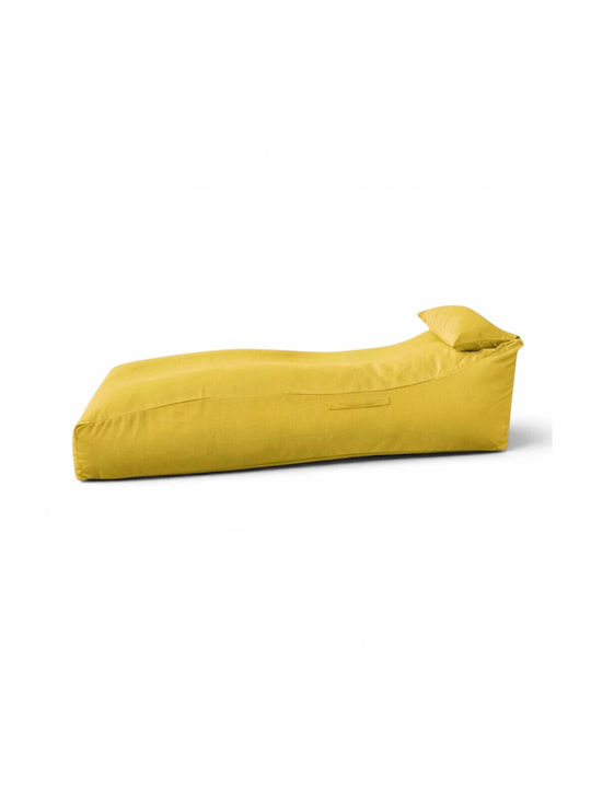 Πολυμορφική Πουφ Ξαπλώστρα Αδιάβροχη Gold 170x70x55cm