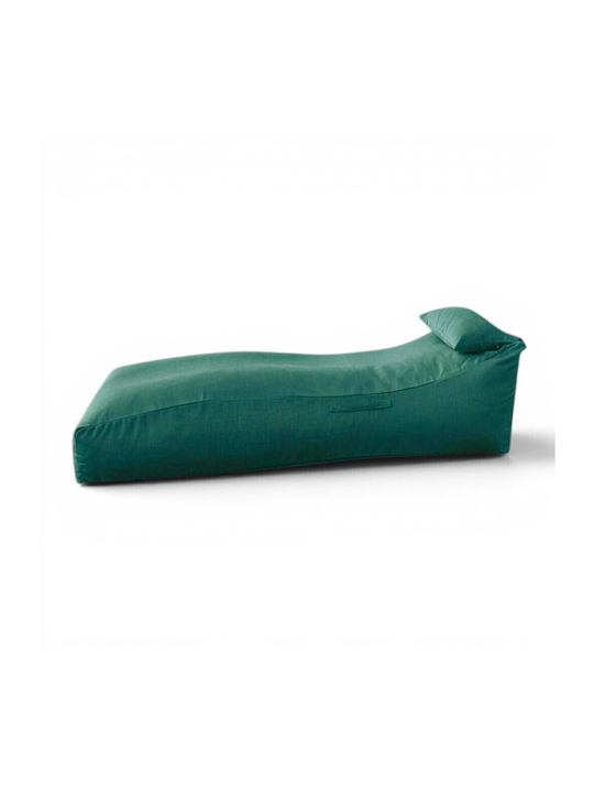 Multifunctional Bean Bag Chair Sunbed Waterproof Forest Green 170x70x55cm