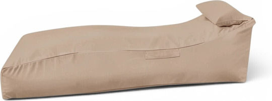 Multifunctional Bean Bag Sunbed Waterproof Suede Brown 170x70x55cm