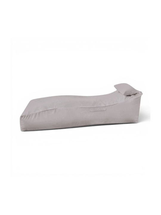 Πολυμορφική Πουφ Ξαπλώστρα Αδιάβροχη Smoke Grey 170x70x55cm