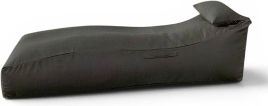 Șezlong Puf Polimorfic Impermeabil Gri Închis Dark Grey 170x70x55cm