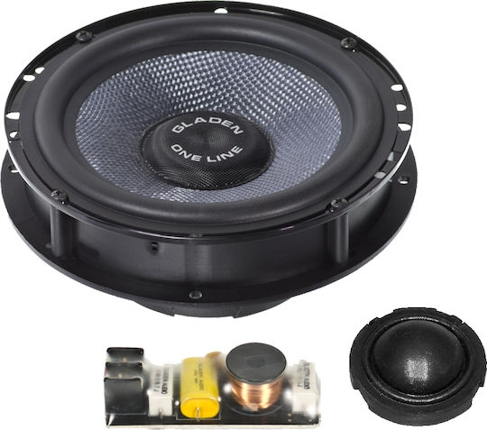Gladen Едно 165 Автомобилен Говорител 6.5" с 85W Мощност RMS 2 Път A3-8P Модели (2003-2008) Брой