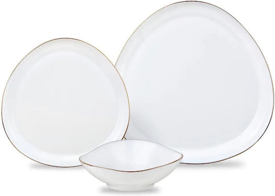 KING Hoff White Porcelain Dinnerware Set 18pcs