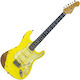 Vintage V6pu0019 Proshop Einzigartige Elektrische Gitarre Abgenutzt Kanariengelb