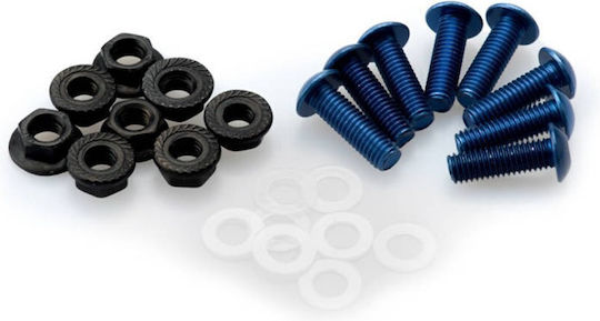 Kit Anodized Blue Racing Motorcycle Fairing Bolts 6 Pieces 0956a Puig