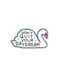 Vinyl Sticker Swan Don't Quit Your Daydream 9,6 X 5,5 cm