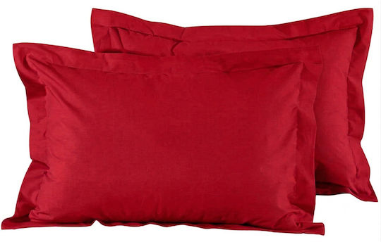 Mc Decor Rainbow Σετ Μαξιλαροθήκες Oxford Red 50x70εκ.