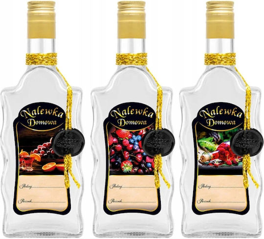 Декорирана бутилка с вълнообразен мотив 500ml Premium Home Liqueur