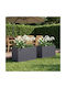 vidaXL Garten-Set 2 Metallische Pflanzgefäße Anthrazit 60cm