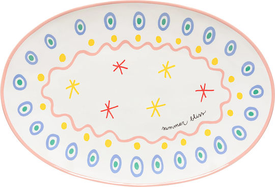 Servierplatte Oval aus Mehrfarbigem Porzellan