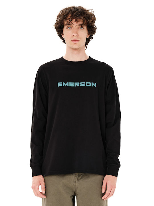Emerson Bluză sport cu mânecă lungă neagră
