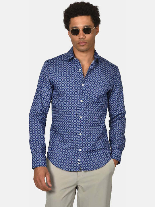Berto Lucci Long Sleeve Shirt Regular Fit Blue