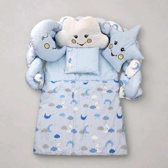 Kamtex Baby Σετ Κούνιας Σιέλ 7τμχ Kamtex Baby Σετ Κούνιας Σιέλ 7τμχ