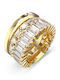 Guess Women's Ring with Stones from Gold Plated Steel