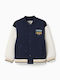 Kinder-Sweatshirt Strickjacke Blau