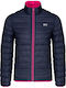 Herren Jacken Puffer Wasserdicht Beidseitig Fuchsia/Blau