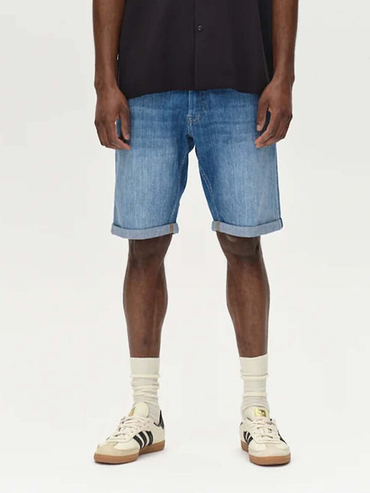 Men's Denim Shorts Mid Blue Denim